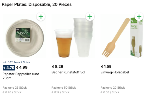 Upselling suggestions in search results